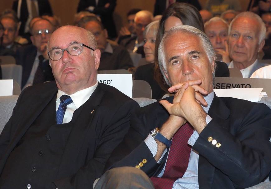 Il presidente della Figc Carlo Tavecchio e il presidente del CONI Giovanni Malag